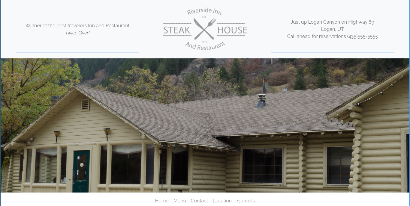 steak house demo website